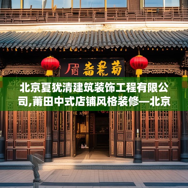 北京夏犹清建筑装饰工程有限公司,莆田中式店铺风格装修—北京夏犹清建筑装饰工程有限公司529.a405b406c409fgy.416fdsfds