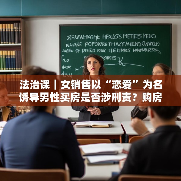 法治课｜女销售以“恋爱”为名诱导男性买房是否涉刑责？购房合同有效吗？