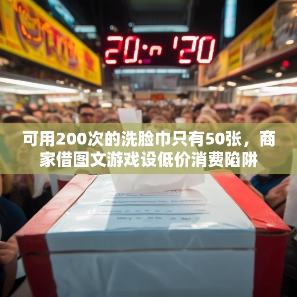 可用200次的洗脸巾只有50张，商家借图文游戏设低价消费陷阱